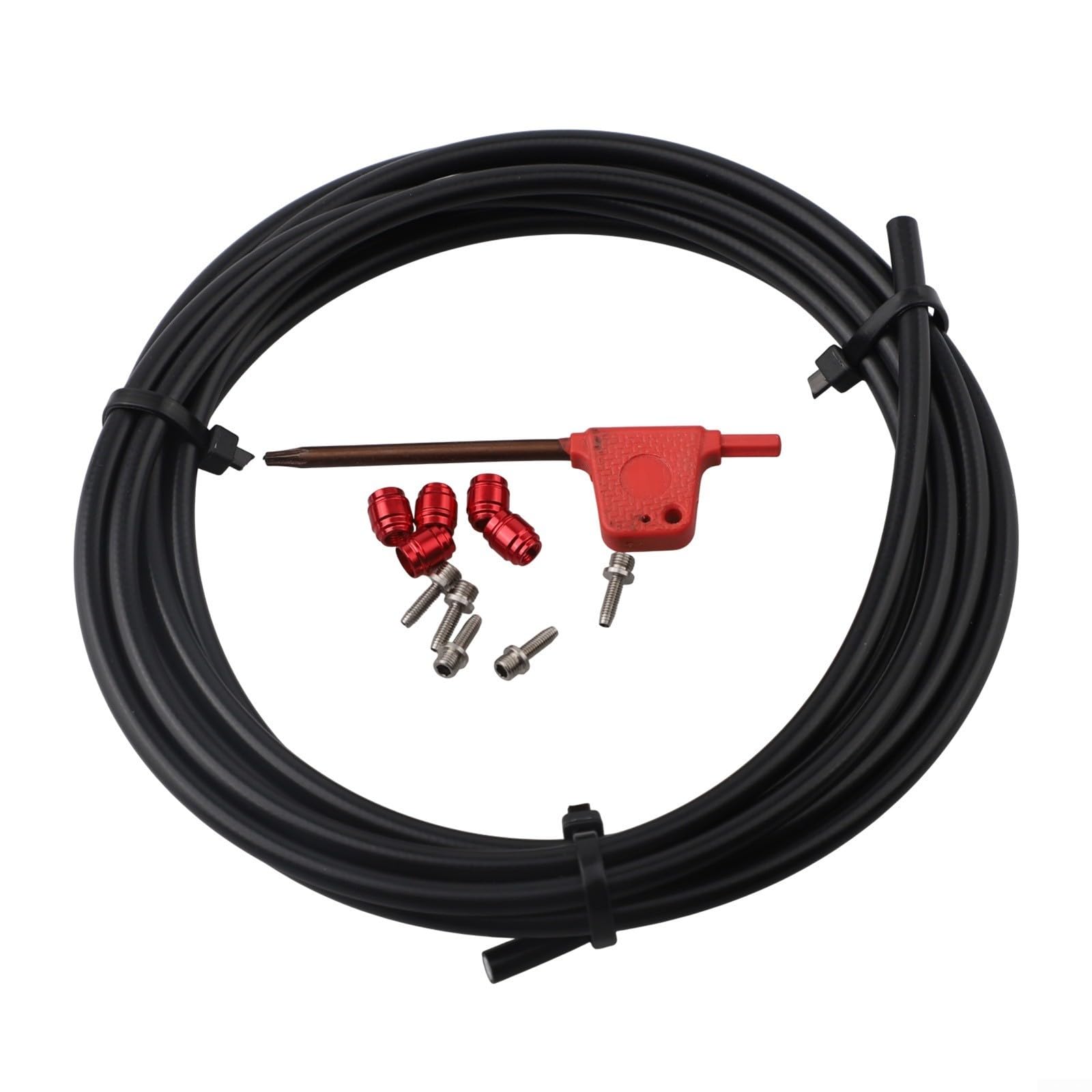 Tubo del freno a disco idraulico 3000 mm per SRAM per kit tubo olio STEALTH-A-MAJIG con chiave T8 raccordo olive manicotti a inserimento nero