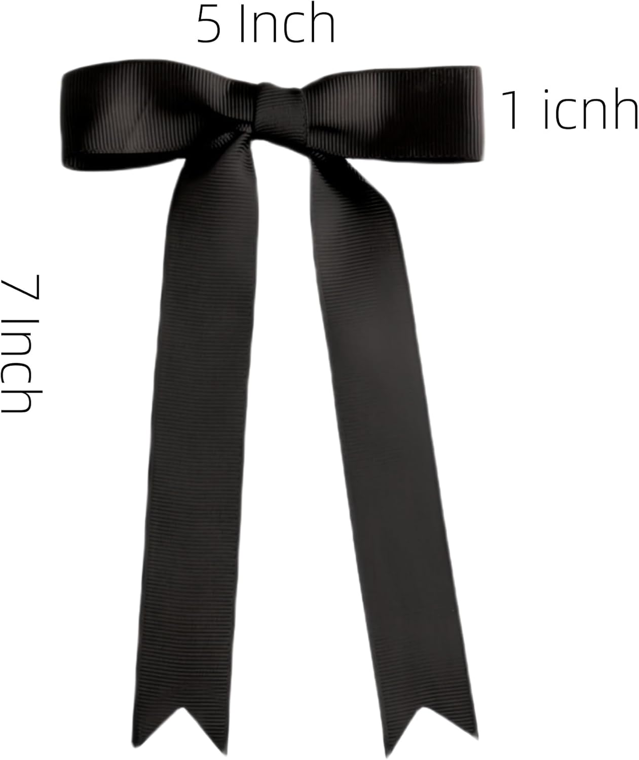 30 Pcs 5 x 7 Inch Black Grosgrain Ribbon Bows with Twist Tie Gift Bows for Gift Wrapping, Crafts, Parties (Black,Width of 1") - Image 2