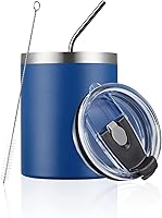 Vista 30 de MEWAY Paquete de 8 tazas de café de 12 onzas con tapa, taza de café reutilizable de acero inoxidable aislada, taza de café duradera de doble pared