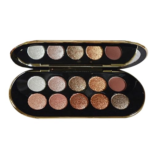 Paleta de sombras de ojos con purpurina dorada, juego de maquillaje de sombra de ojos brillante, paleta de sombra de ojos dorada, altamente