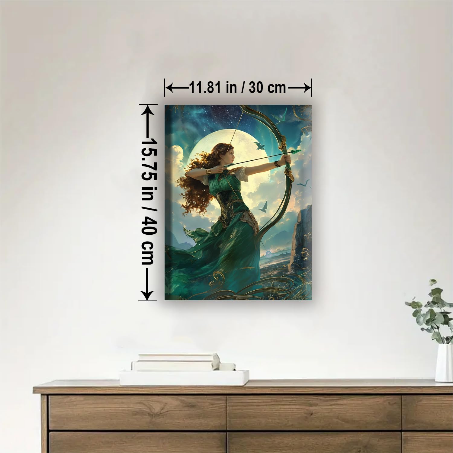 Aeontinity Sagittarius Zodiac Signs Framed Canvas DIY Paint by Numbers Kit Bar Cafe Cave Home Room Wall Bathroom Porch Patio Decor Gift, 16 x 12 Inch
