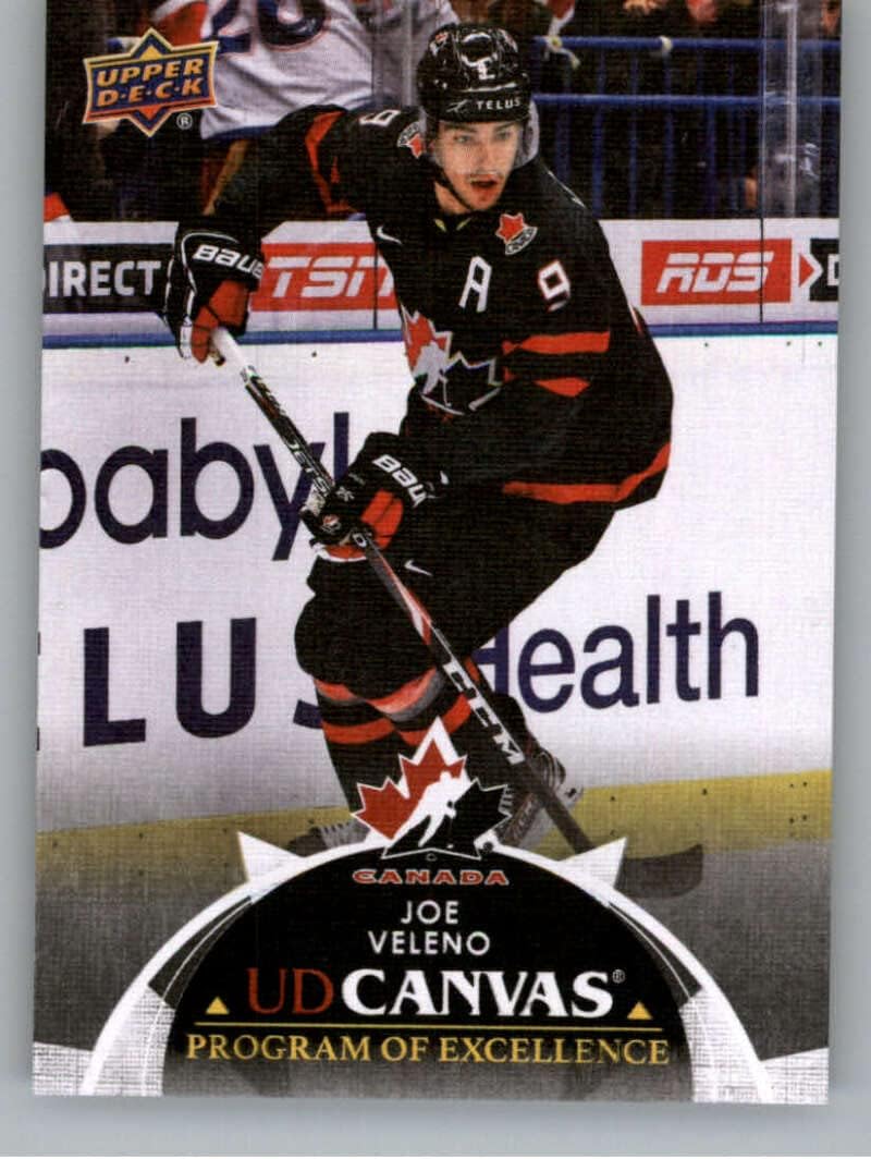 2021-22 Upper Deck Series Two UD Canvas Black #C260 Joe Veleno YG Young Guns RC Rookie Card Team Canada Program of Excellence Official NHL Hockey Card in Raw (NM or Better) Condition