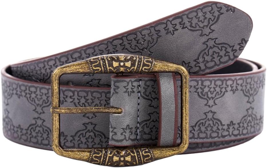 Women Western Belt Vintage Metal Buckle Leather Belts Country Cowboy Cowgirl Belt for Jeans Pant Dress