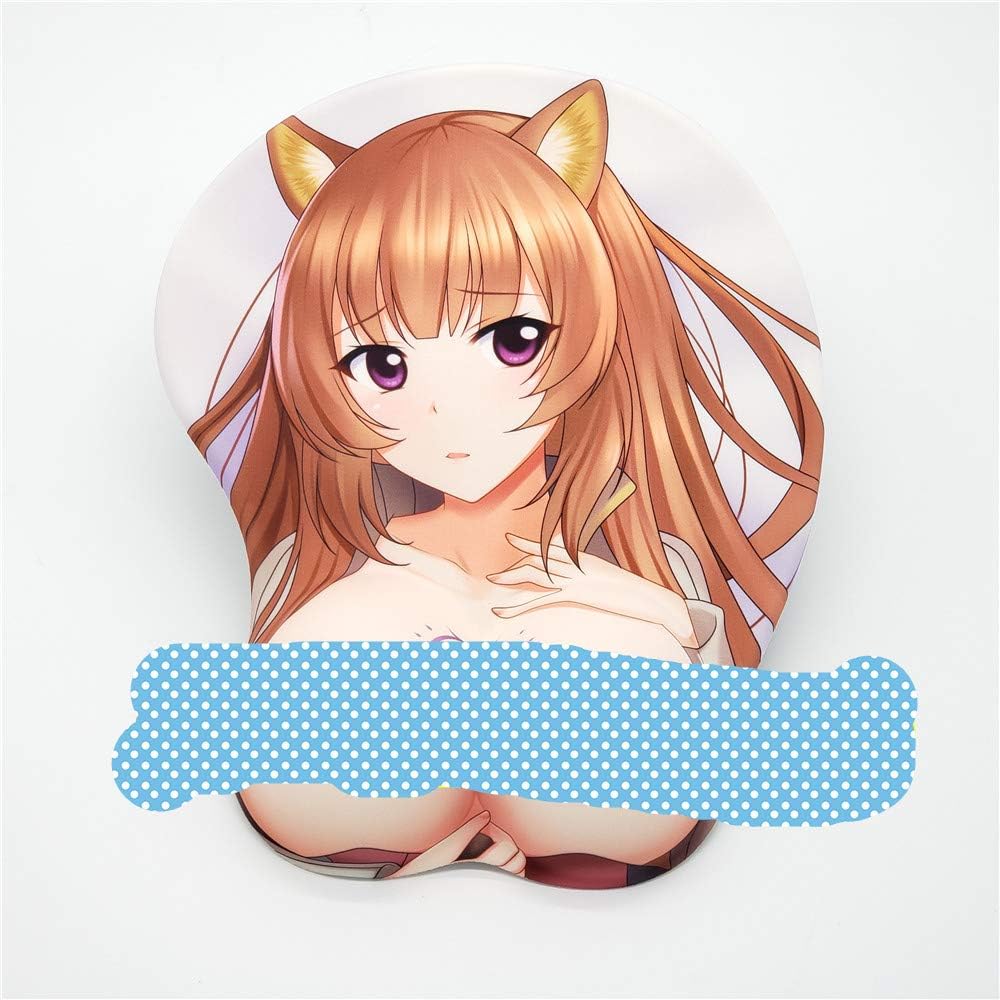 Raphtalia Anime Mouse Pads with Wrist Rest Gaming 3D Mousepads 2Way Skin (Raphtalia 2)
