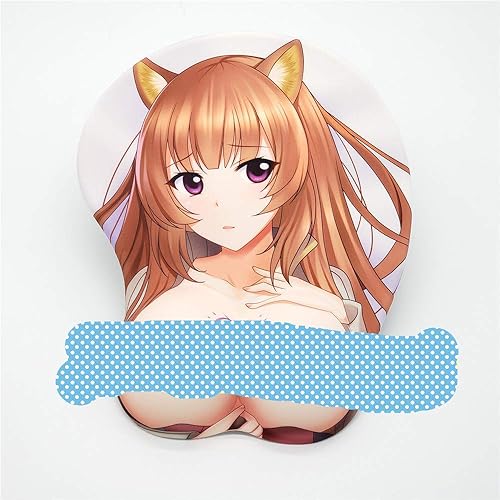 Raphtalia Anime Mouse Pads with Wrist Rest Gaming 3D Mousepads 2Way Skin (Raphtalia 2)