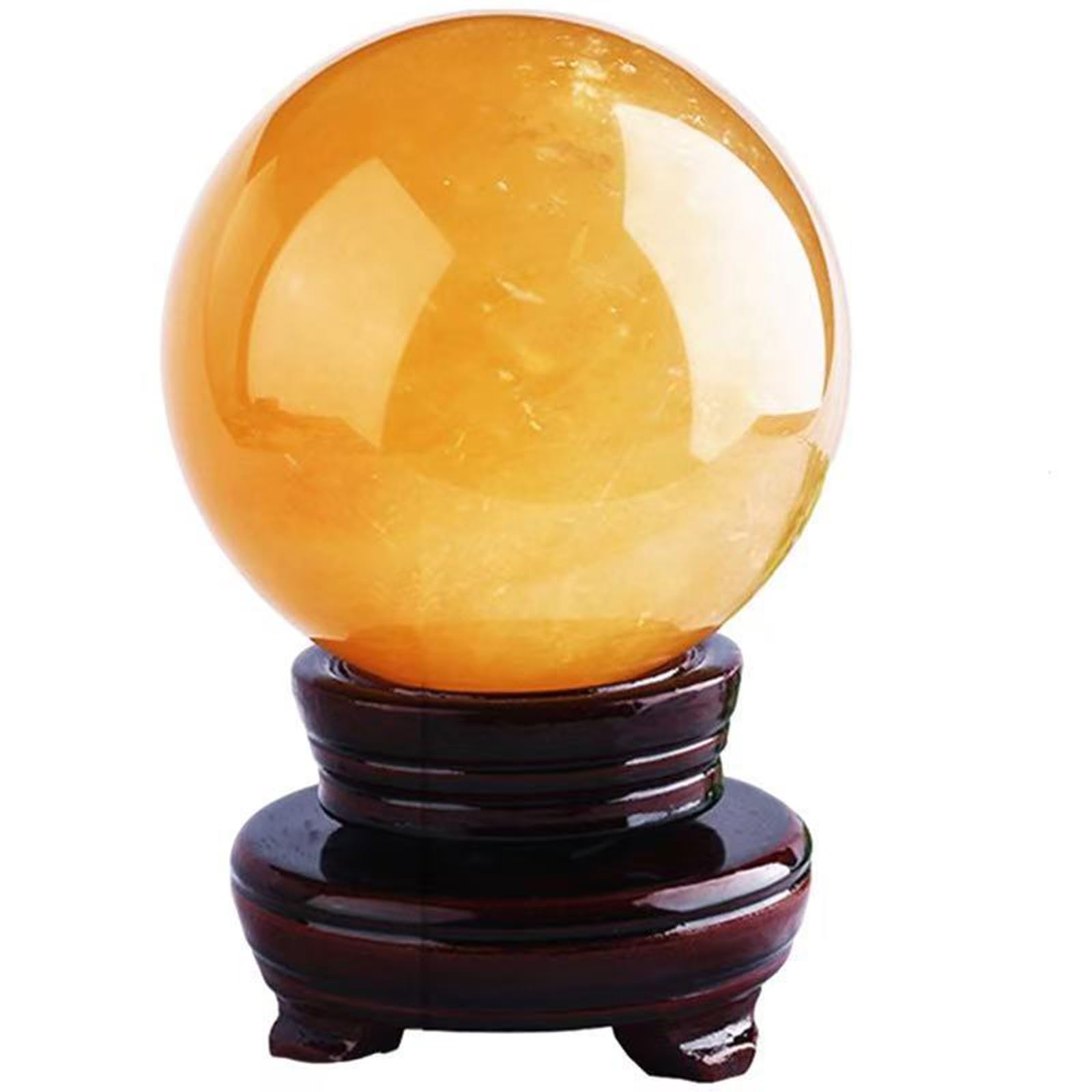 Boules de cristal de calcite jaune naturelle de 18cm pour méditation et divination