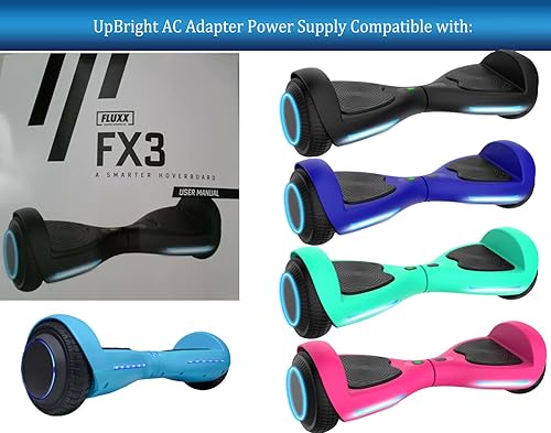 Miniatura 2 de UpBright Adaptador de 29.4 V CACC compatible con Fluxx FX3 Fluxx3 Flux 3 25.2V 2.6Ah batería de iones de litio Hoverboard autoequilibrante LED