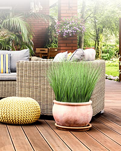 Vlorart 33" Artificial Plants 6 Pack Onion Tall Grass Greenery, Faux Fake Grass Shrubs Plant Flowers Wheat Grass For House Home Indoor Outdoor Office Room Gardening Indoor Décor #TOP5