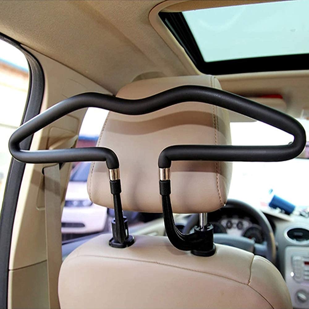 XUKLOVA Car Seat Headrest Coat Hanger for VW Tiguan Touareg Touran Atlas GOL 2000-2023 2024, Vehicle Jacket Suit Garment Rack, Travel Clothes Organizer