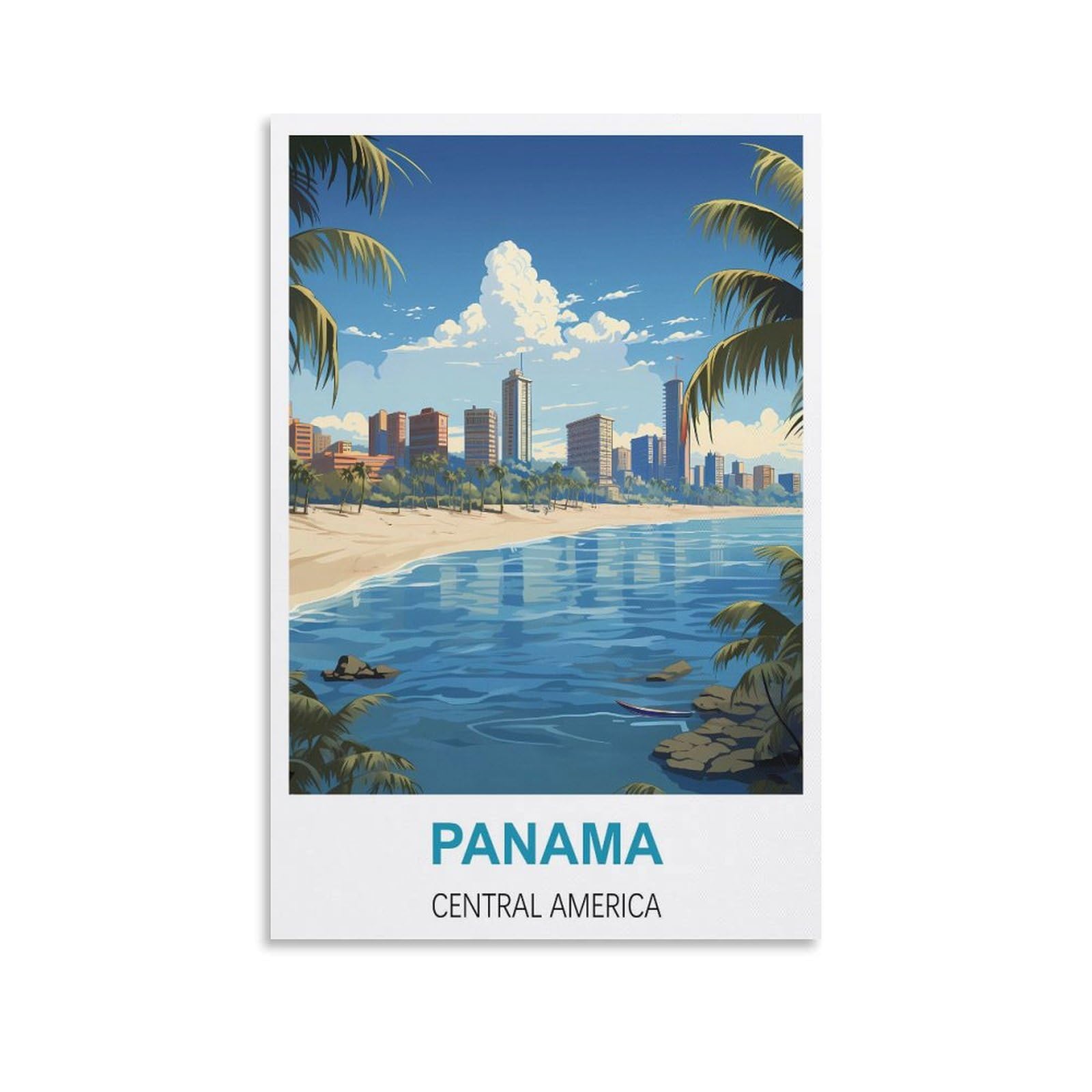 Vintage Metal Tin Signs,Panama Central America,Wall Poster Retro Tin Sign Metal Plaque for Bar Wall Decor Home Living Room Wall Art Decor 30x30cm