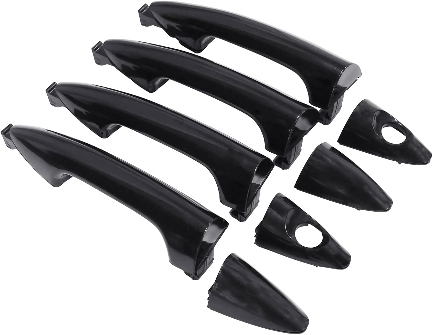 NewYall Black Exterior Door Handle for Hyundai Accent 2012-2017 Outer Rear Left Driver and Right Passenger Side 82661-1R050 82662-1R060 2651-1R050 82652-1R050 82662-1R050