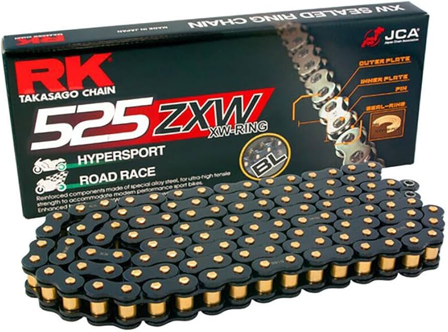 Amazon.com: RK Racing Chain BL525ZXW-120 Black Scale 120 Link XW