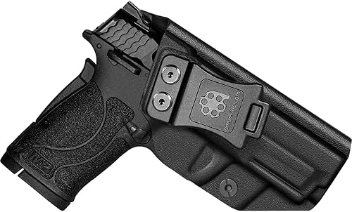Amberide IWB & OWB KYDEX Holster Fit: Smith & Wesson M&P 380 Shield EZ Pistol, cintura interior de transporte oculto, inclinación ajustable y IWB |