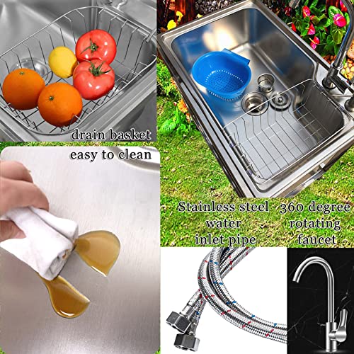 Fregadero de cocina de acero inoxidable con patas para restaurante 6