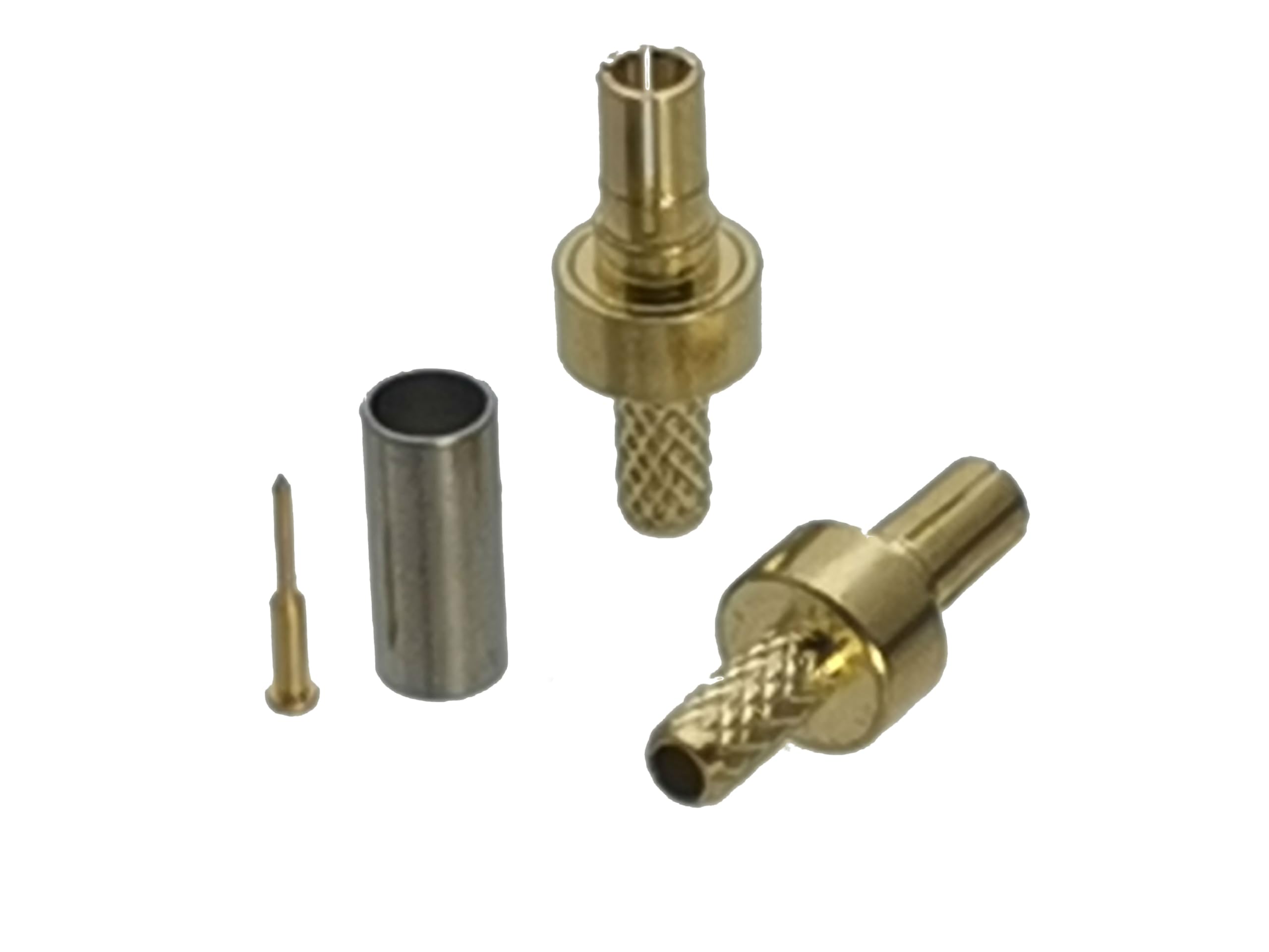 TSIOHKBS 1Pcs Connector CRC9 Male Crimp RG174 RG316 LMR100 Cable Wire Terminals Straight RF Coaxial