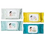 Epielle Makeup Remover Wipes, Remove Waterproof Mascara, Gentle Daily Facial Cleanser Towelettes with Collagen, Cucumber & Argan Oil, Stocking Stuffers, 60 Count (Pack of 4)