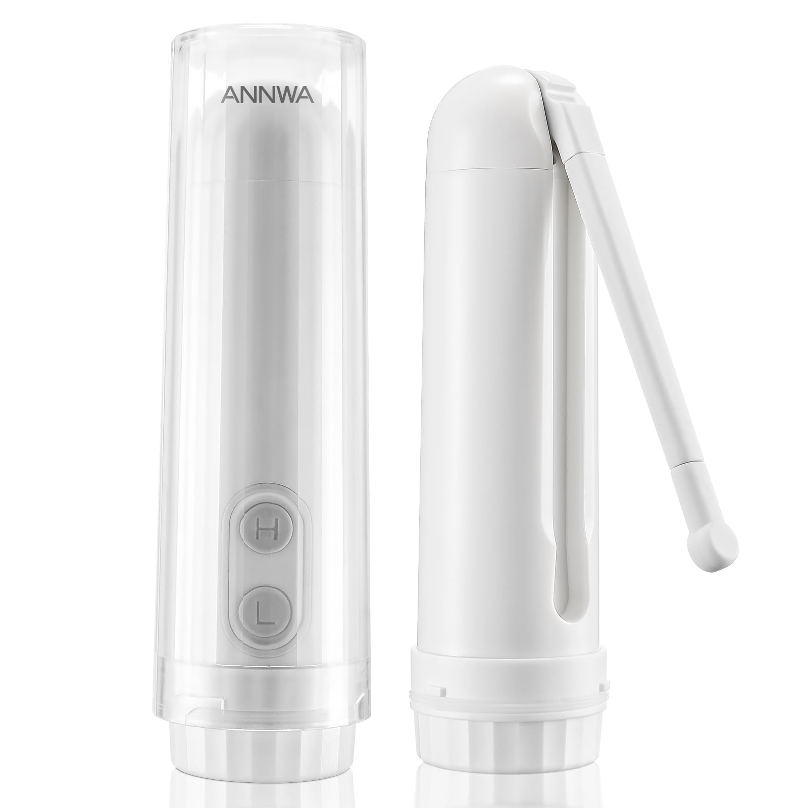 Bidet Portable de Voyage, 140ml Douchette WC Étanche IPX6, Buse Réglable à 180°, 2 Modes de Pression, Lave-Fesses Forme Ronde, Hygiène Intime, Idéal pour Apprentissage et Post-partum (NHJ002E)
