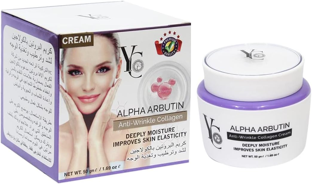 YC Alpha Arbutin Anti-Wrinkle Collagen Cream 50 gr YC638 (Pack of 1)