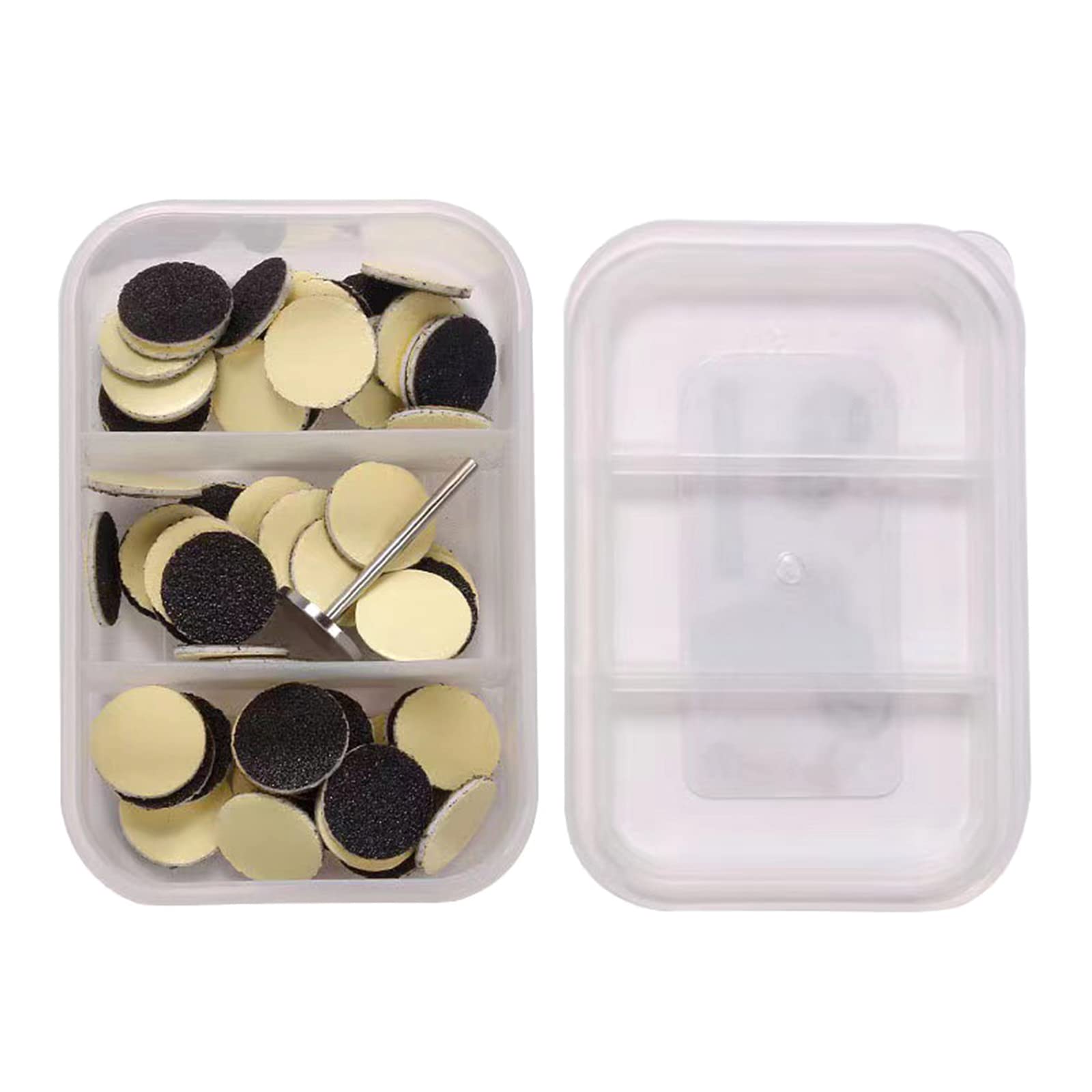 Replacement Sandpaper Discs Pedicure Sanding Disc Pads With Nail Bit Set For Electric Foot File Hard Dead Skin Removal Sandpaper Disc With Nail Bit Replaceable Sanding Disc Pad For Electric Foot File
