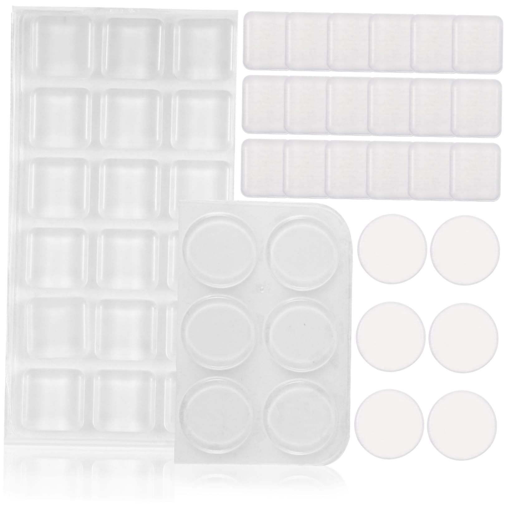 WHAMVOX 54pcs Collision Pads Bumpers for Cabinets Soft Close Pads Felt for Door Sliding Stoppers