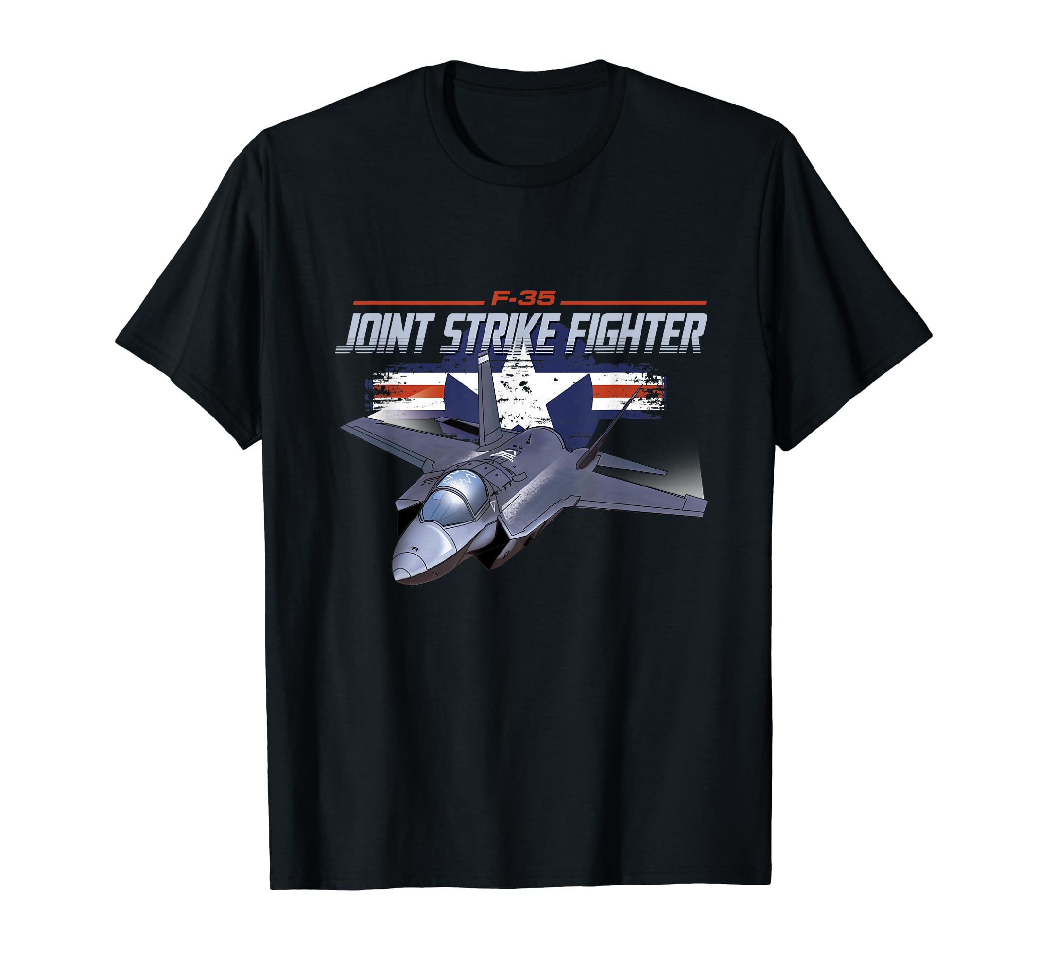 The Warbird CollectionUSA Lightning Jet Fighter Military Aircraft JSF Airplane T-Shirt