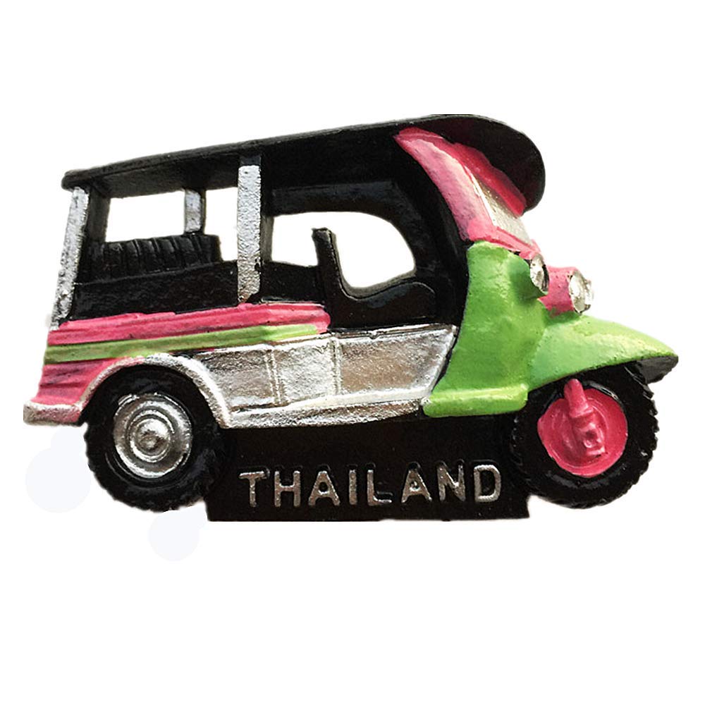Muyu Magnet Tuk-Tuk Of Thailand Tuk-Tuk Thailand 3D Fridge Magnet Tourist Souvenir Gift, Home Kitchen Decoration Magnetic Sticker Thailand Refrigerator Magnet Collection
