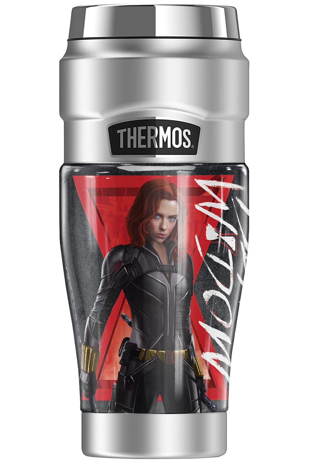 THERMOSMARVEL - Black Widow STAINLESS KING Stainless Steel Travel Tumbler, Vacuum insulated & Double Wall, 16oz
