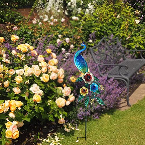 Liffy Metal Peacock Garden Stake Yard Art Decor Outdoor Decorative Peacock Wall Sculpture For Home Bedroom Kitchen Backyard Lawn Pathway Patio Accessories Gifts Decoration #TOP6