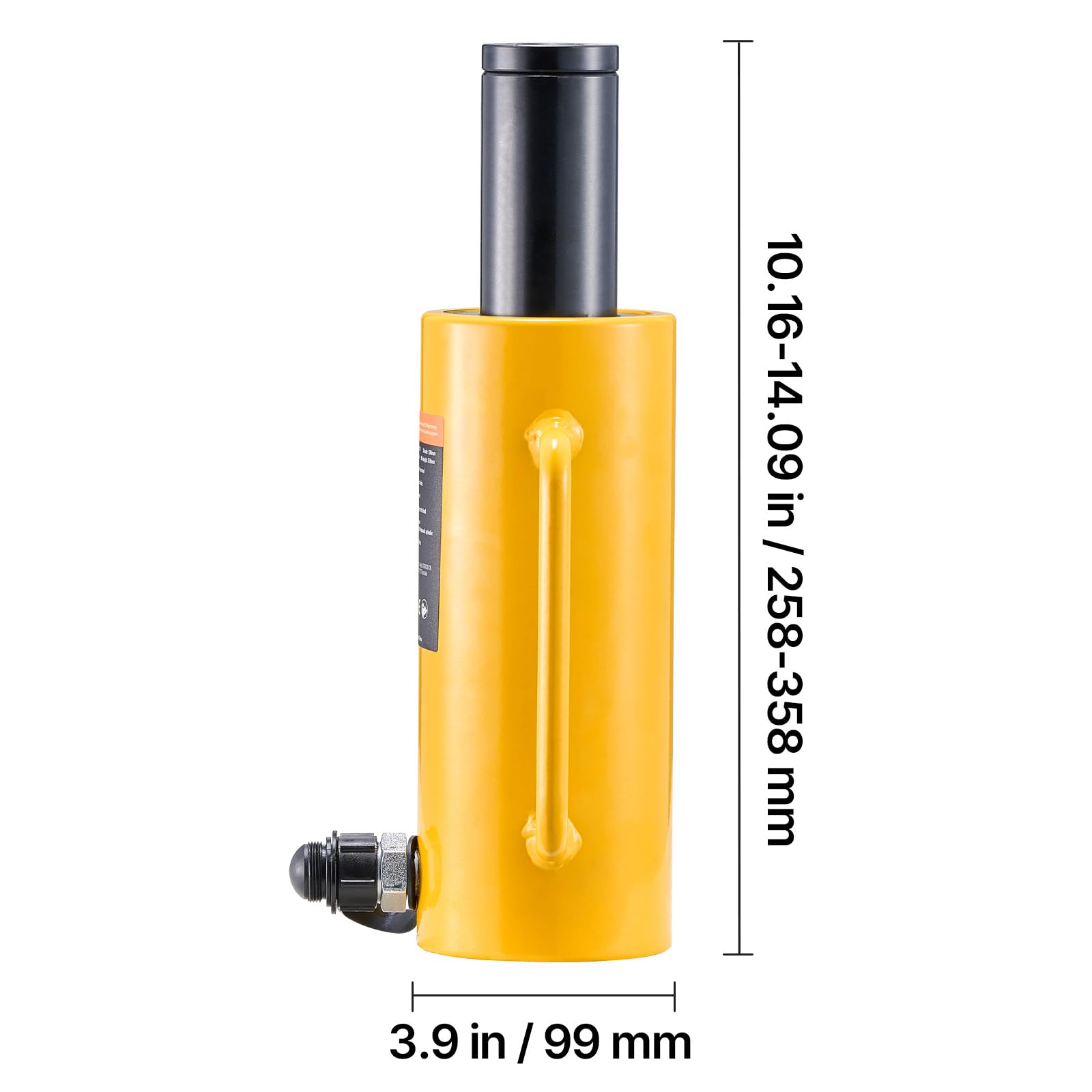 Succebuy Gato hidráulico hueco de cilindro hidráulico de 20T/44000 libras de 100 mm de émbolo para coche/furgoneta/barco/camión/caravana