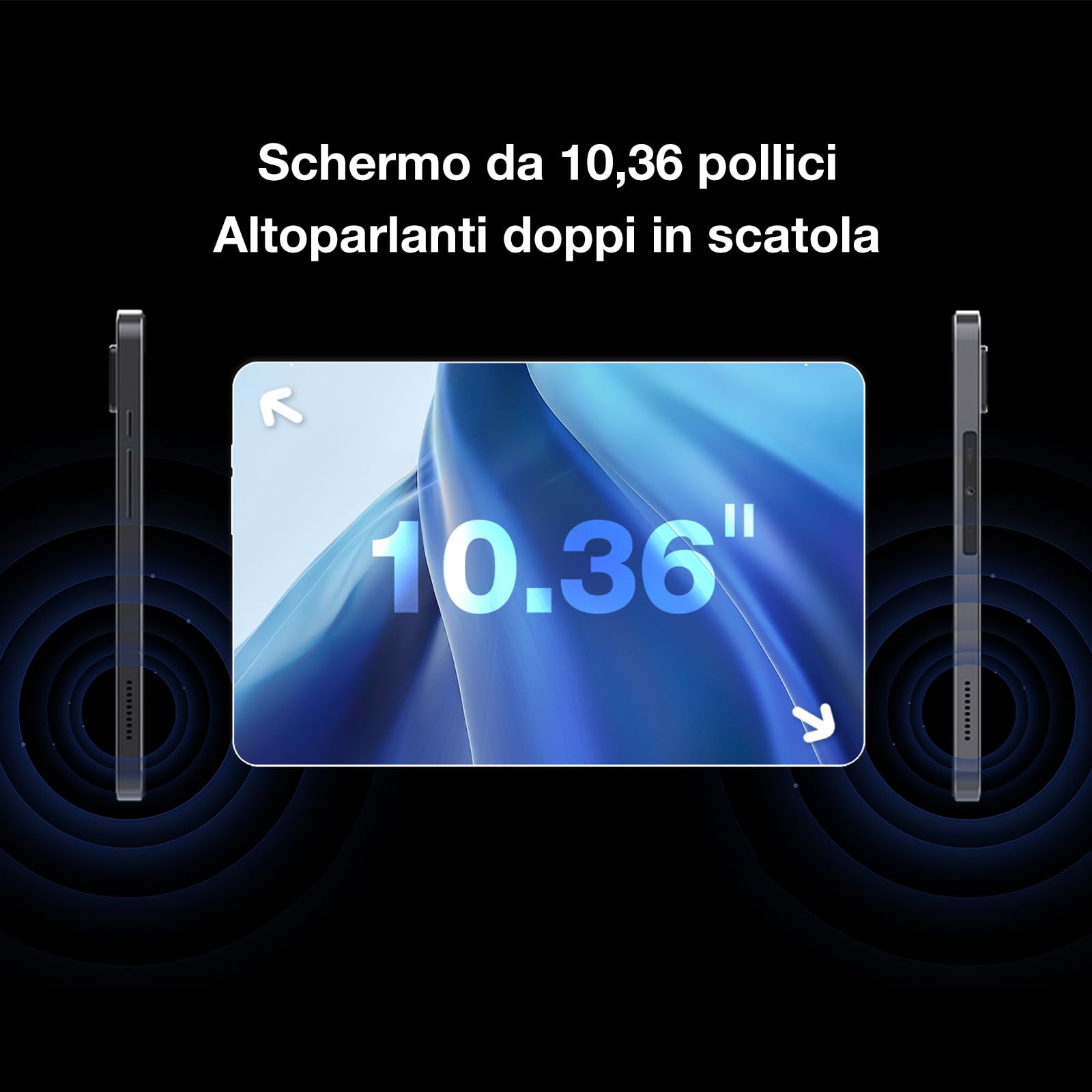 AGM PAD P1 Tablets PC, 10,36" 2K FHD IPS Android13 Rugged Tablet, 8GB+256GB/2TB TF, MTK G99, Doppi Altoparlanti BOX 1224, Batteria 7000mAh, Dual SIM 4G Tablet, Con Custodia e Tastiera