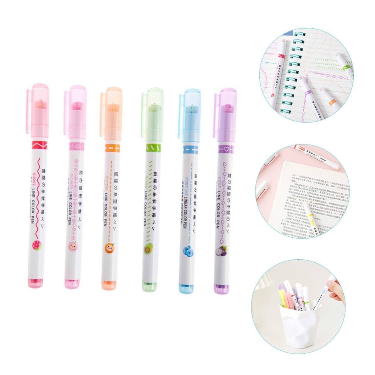 STOBOK 12piezas Marcadores De Tinta Rápida Para Dibujo y Subrayado Rotuladores Fluorescentes Para y Planificación Escolar