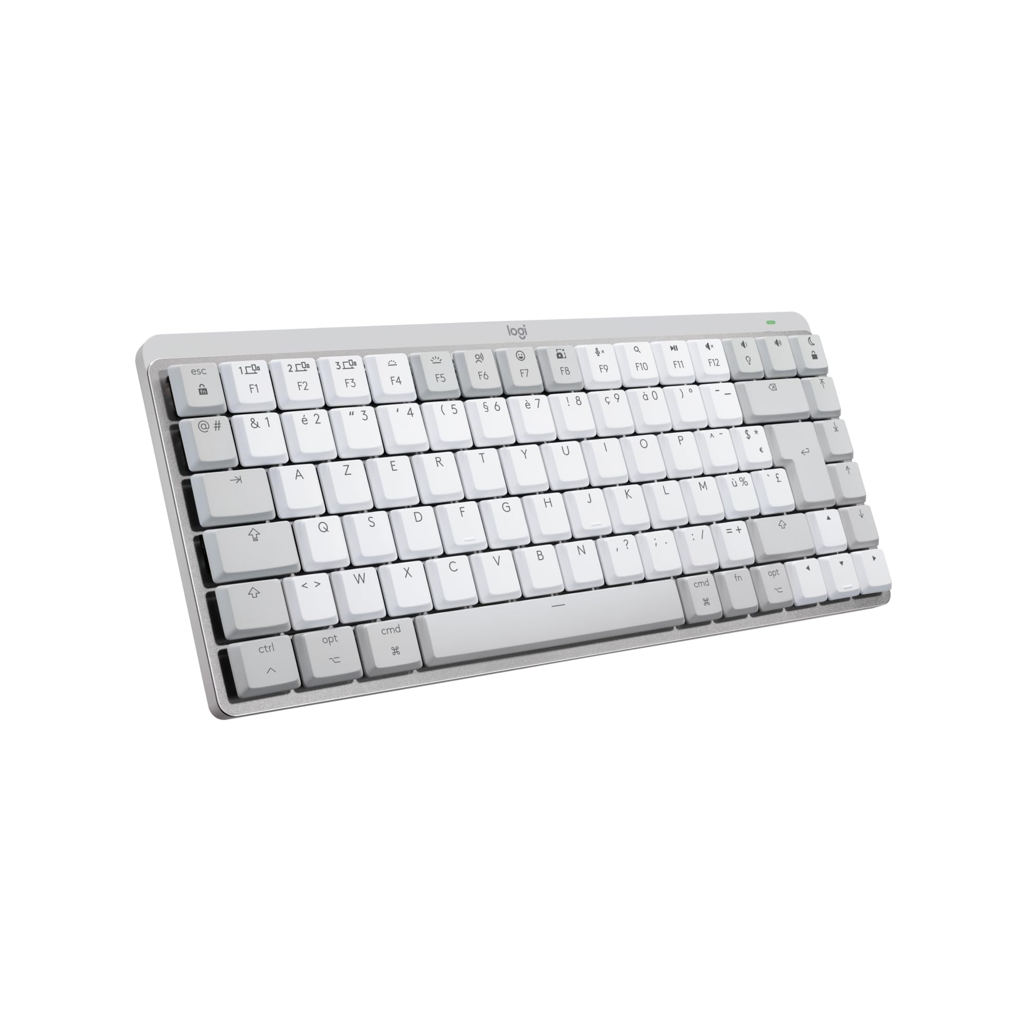 Logitech MX Mechanical Teclado Mini para Mac Inalámbrico Iluminado | AZERTY Francés - Pale Grey