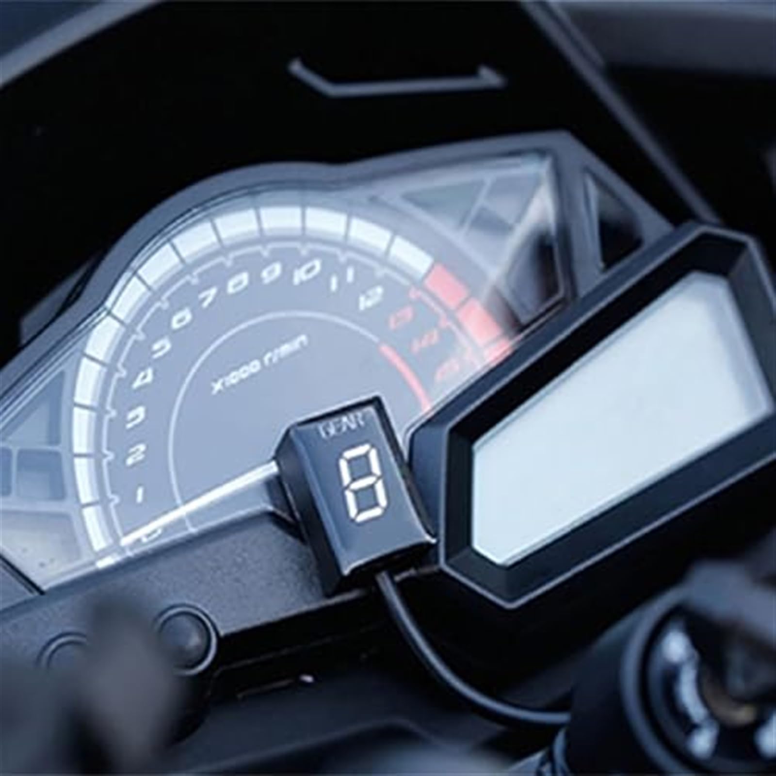Motorradzubehör Ganganzeige, for VN900 VN 900 2006 2007–2010, LICHT 1–6 Ganganzeige, Geschwindigkeitsanzeige Gangwechselanzeige(BLACK Orange)