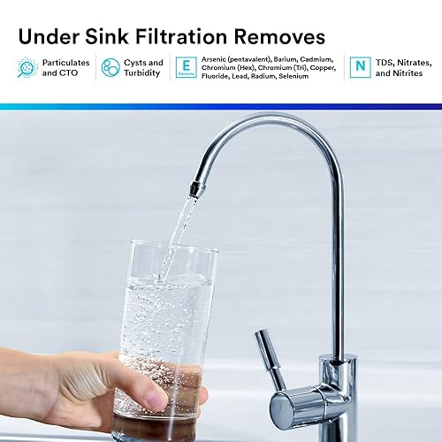 Miniatura 2 de 3M Aqua-Pure - Sistema de filtro de agua de ósmosis inversa para debajo del fregadero 3MRO501,98088