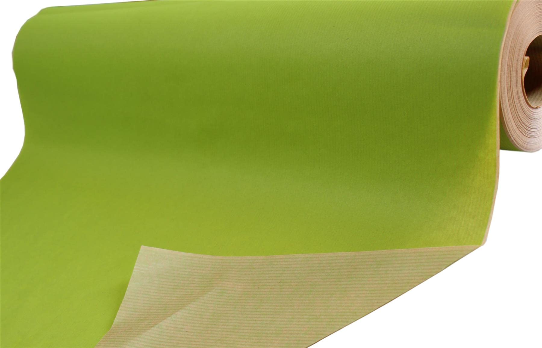50cm x 100m Premium Pure 50Gsm Ribbed Kraft Paper Roll Lime Green (4913)