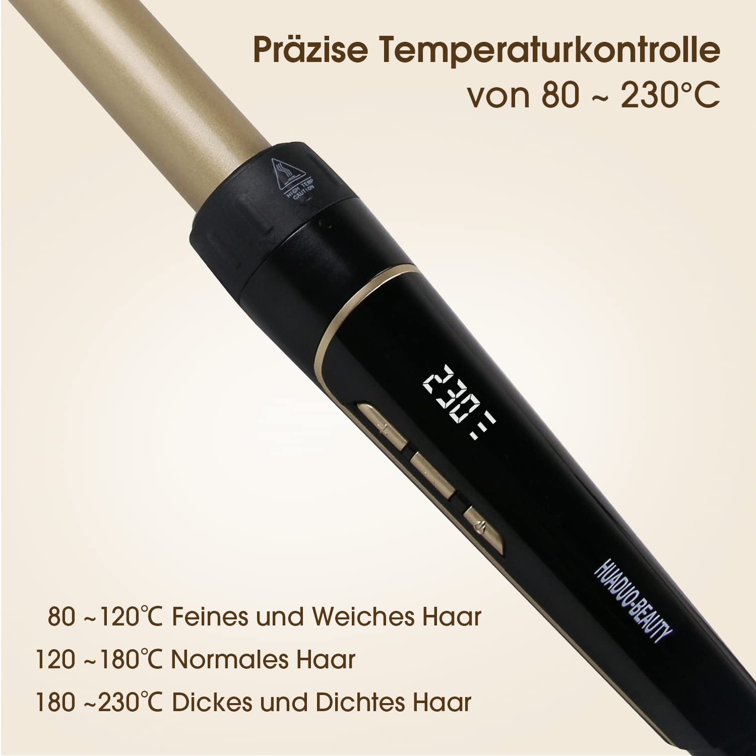 4 in 1 Lockenstab Set,3 Fässer Welleneisen 32mm Keramik mit Lockenstab Große Locken,Welleneisen Verschiedenen Aufsätzen Einstellbare Temp Schnellaufheizung für Lange und Kurze Haare