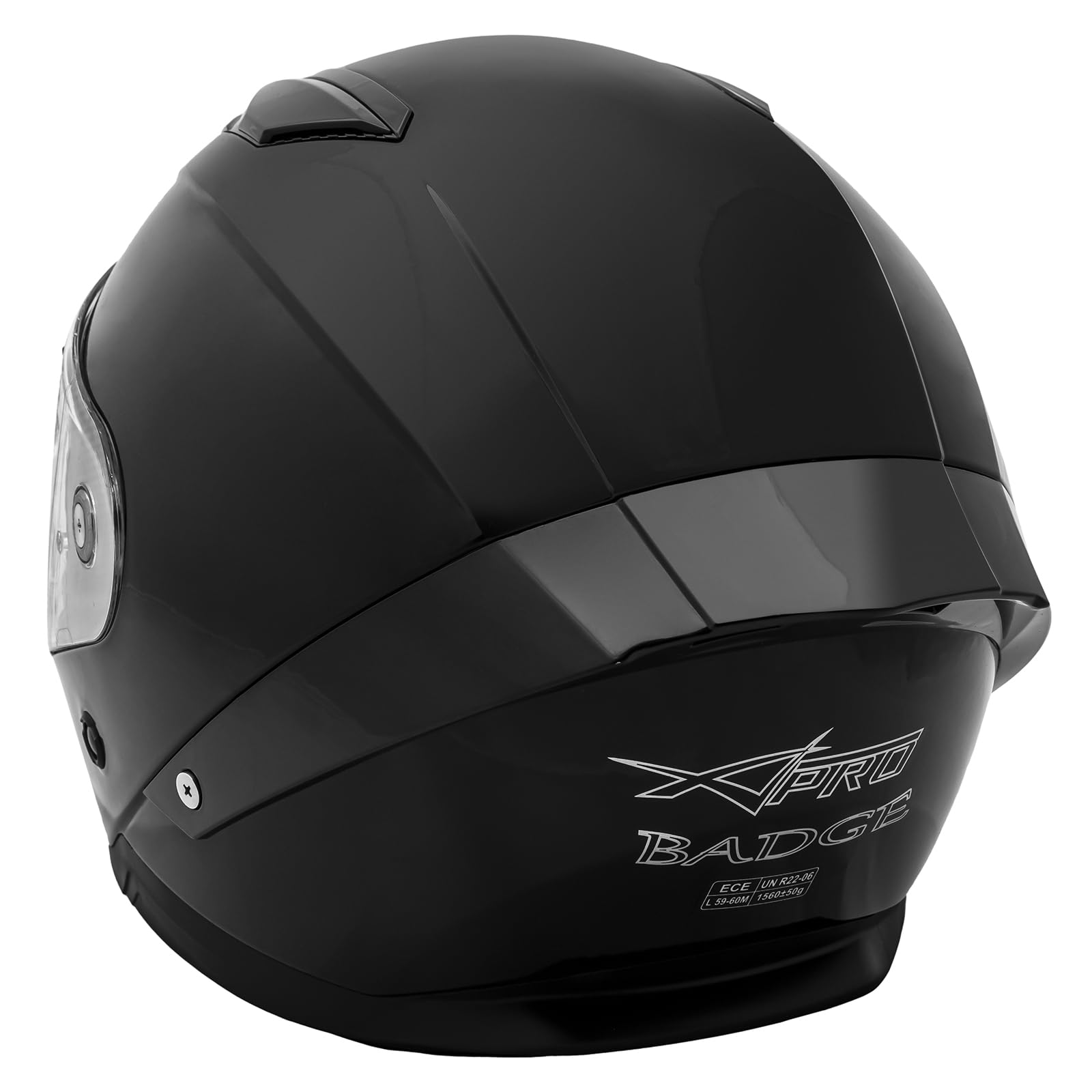 Casque Homologué Integral Moto Scooter intégré Touring Noir M