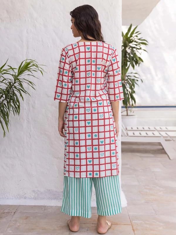 Image of FABNEX kurta set for women | Women Kurti Pant Set (K-Set-1)