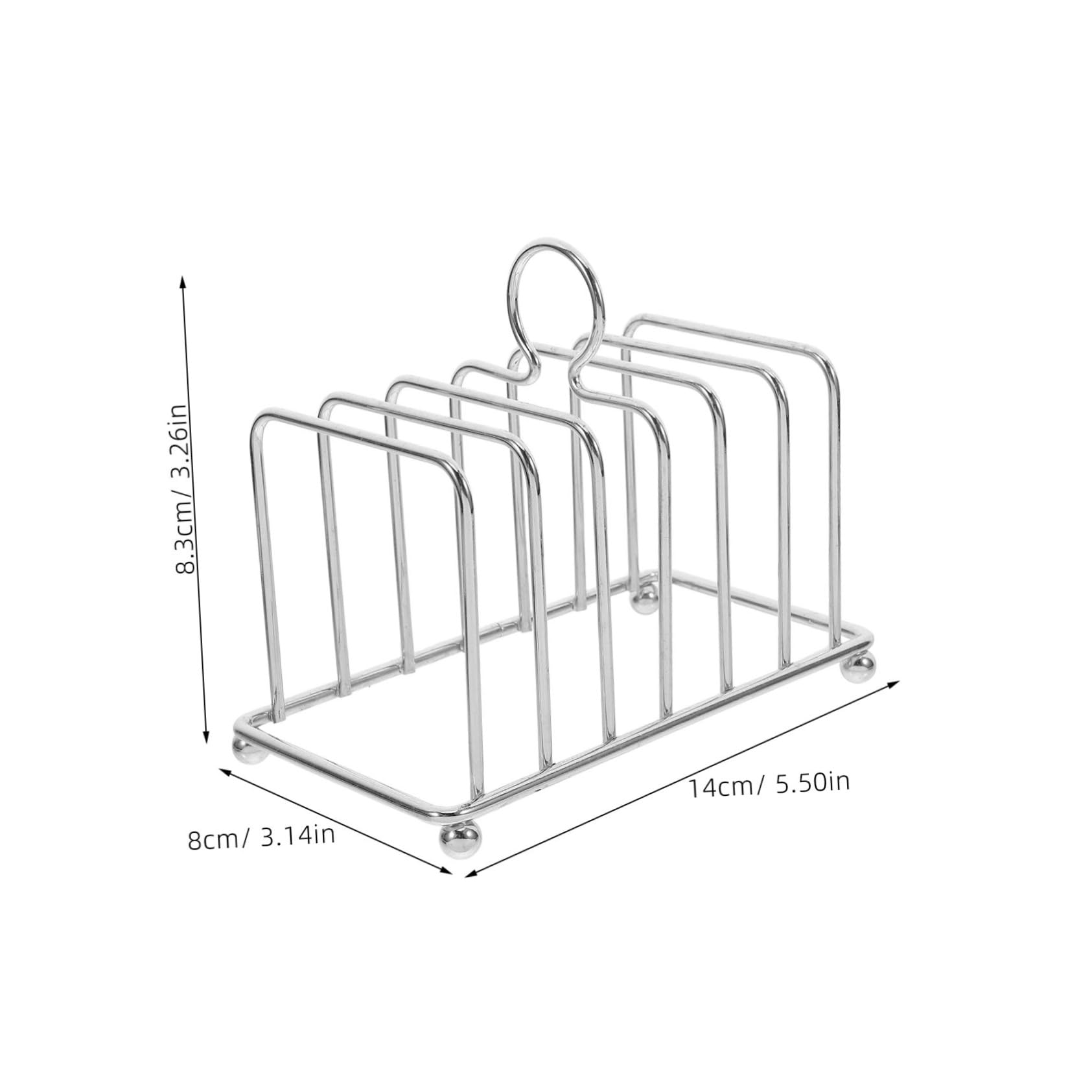CIYODO Elegant Stainless Steel Toast Rack Baking Storage Countertop Organizer Bread Holder Bread Rack Slice