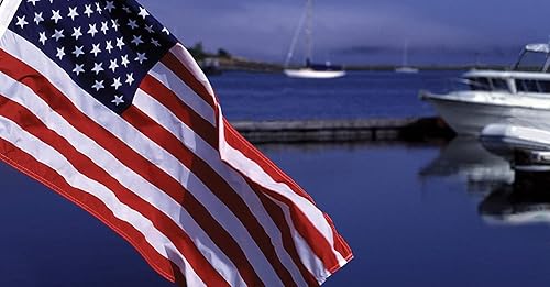 Miniatura 7 de Bandera de los Estados Unidos para barco bordada, de Taylor Made Products, con 50 estrellas