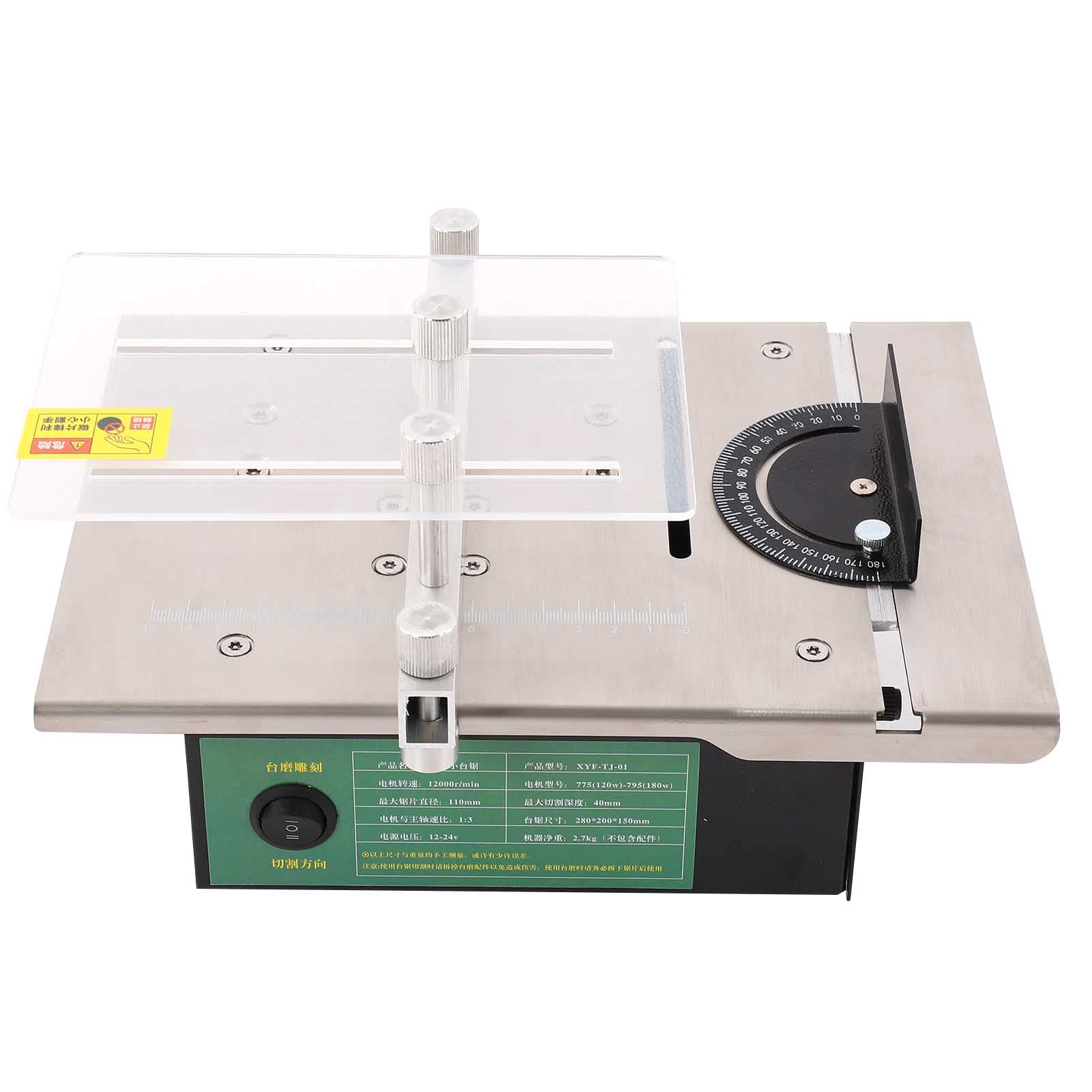 Mini piła stołowa do cięcia stołowego z 7 regulacją prędkości i maksymalną głębokością 40 mm - wielofunkcyjne elektronarzędzie do ręcznego cięcia drewna, metalu, plastiku i akrylu