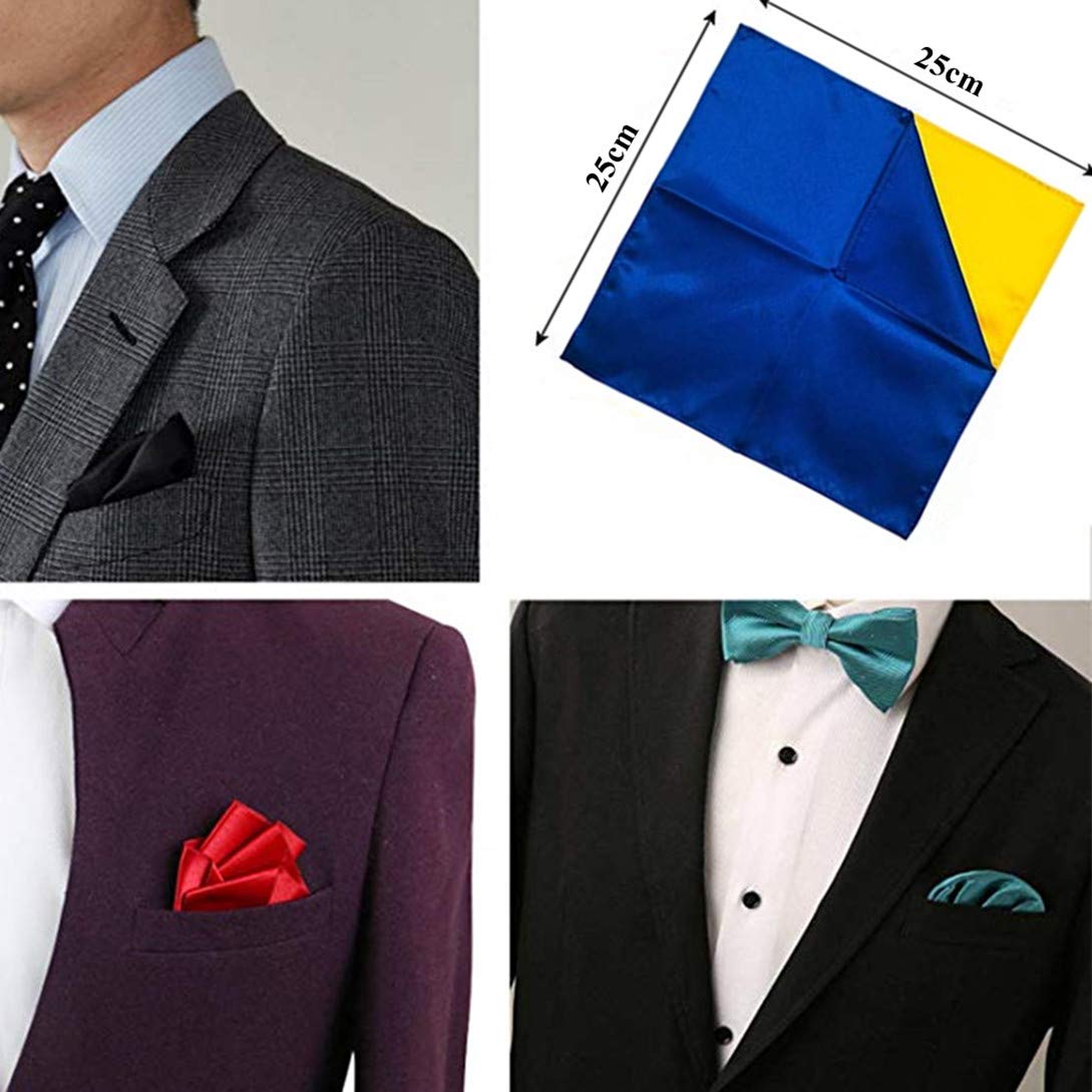 30 Stück Einstecktuch einfarbig - Tuch Polyester Pochette Kavalierstuch Stecktuch für feierliche Anlässe in Verschiedenen Farben