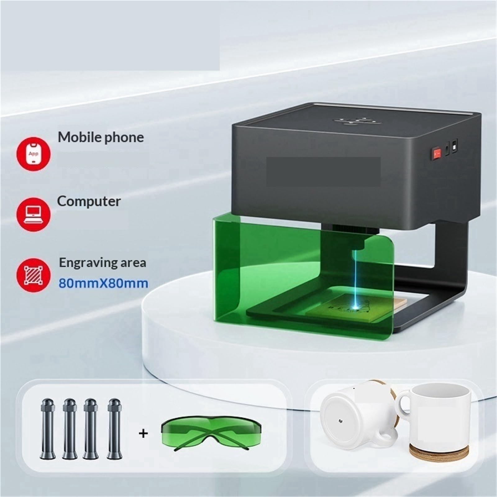 Grabador Láser, Mini Máquina De Grabado Láser Portátil
