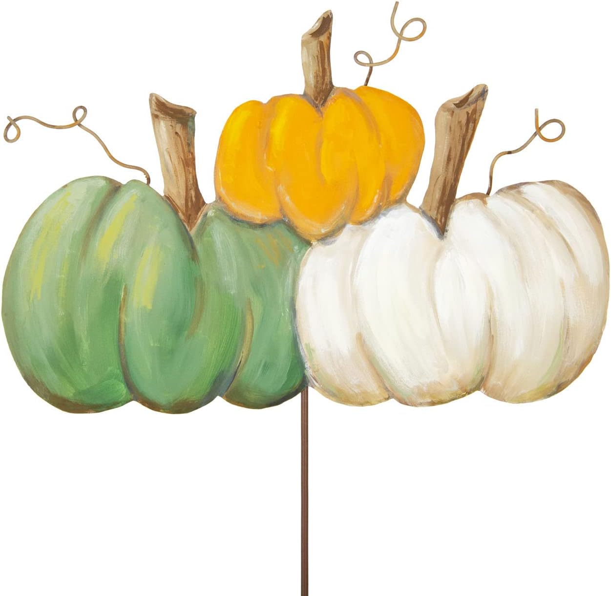 The Round Top Collection - Colorful Mantle Pumpkins - Metal