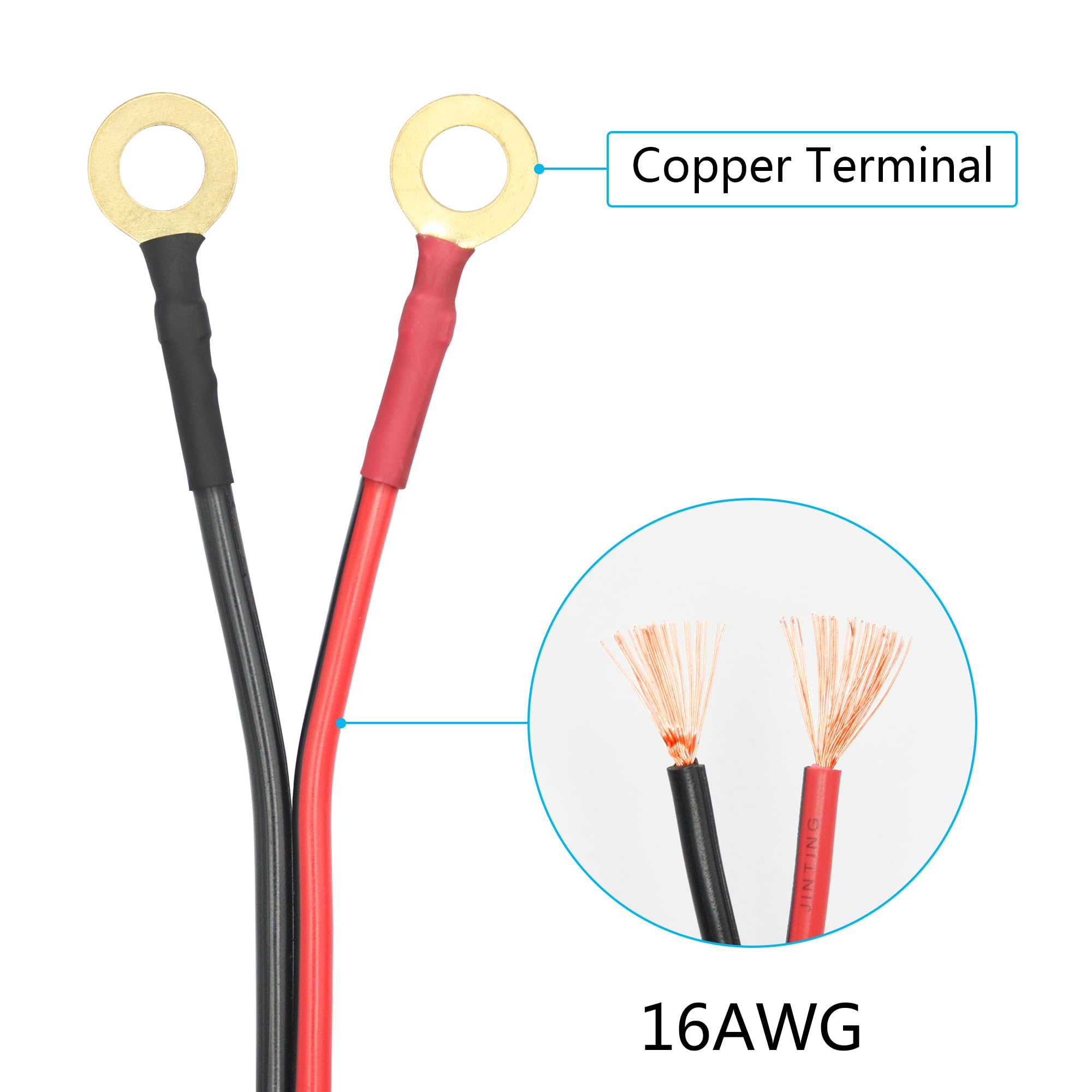 Câble Allume-cigare Voiture 2 M Avec Interrupteur - Prise Mâle Vers Bornes à œillet, 12V-24V, Fusible 15A Inclus