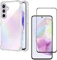 Capa Capinha Anti Impacto + Película Premium 9D Cerâmica Compatível Com Samsung Galaxy A55 5G - (Hard Glass Store)