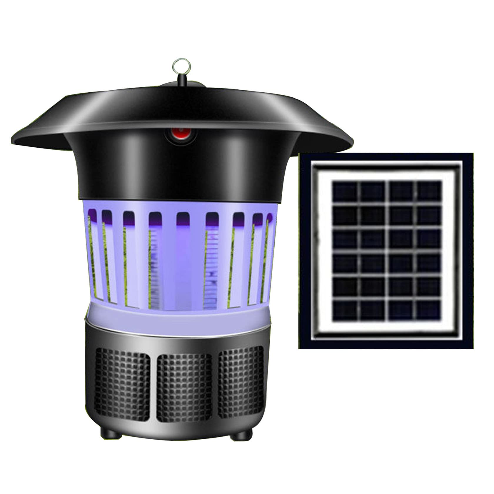 Lampada Zanzare Luce Ultravioletta Mosquito Killer Solare Zanzare Elettrico IPX7 Spina Antizanzare da Esterno Lampada Campeggio Solare Giardino,100m²,B2400MH