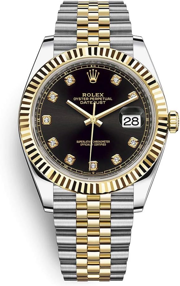 Rolex Datejust 41 Black Diamond Dial Stee and 18K Yellow Gold Jubilee Mens Watch 12633BKDJ Rolex Datejust 41 Black Diamond Dial Stee and 18K Yellow Gold Jubilee Mens Watch 12633BKDJ