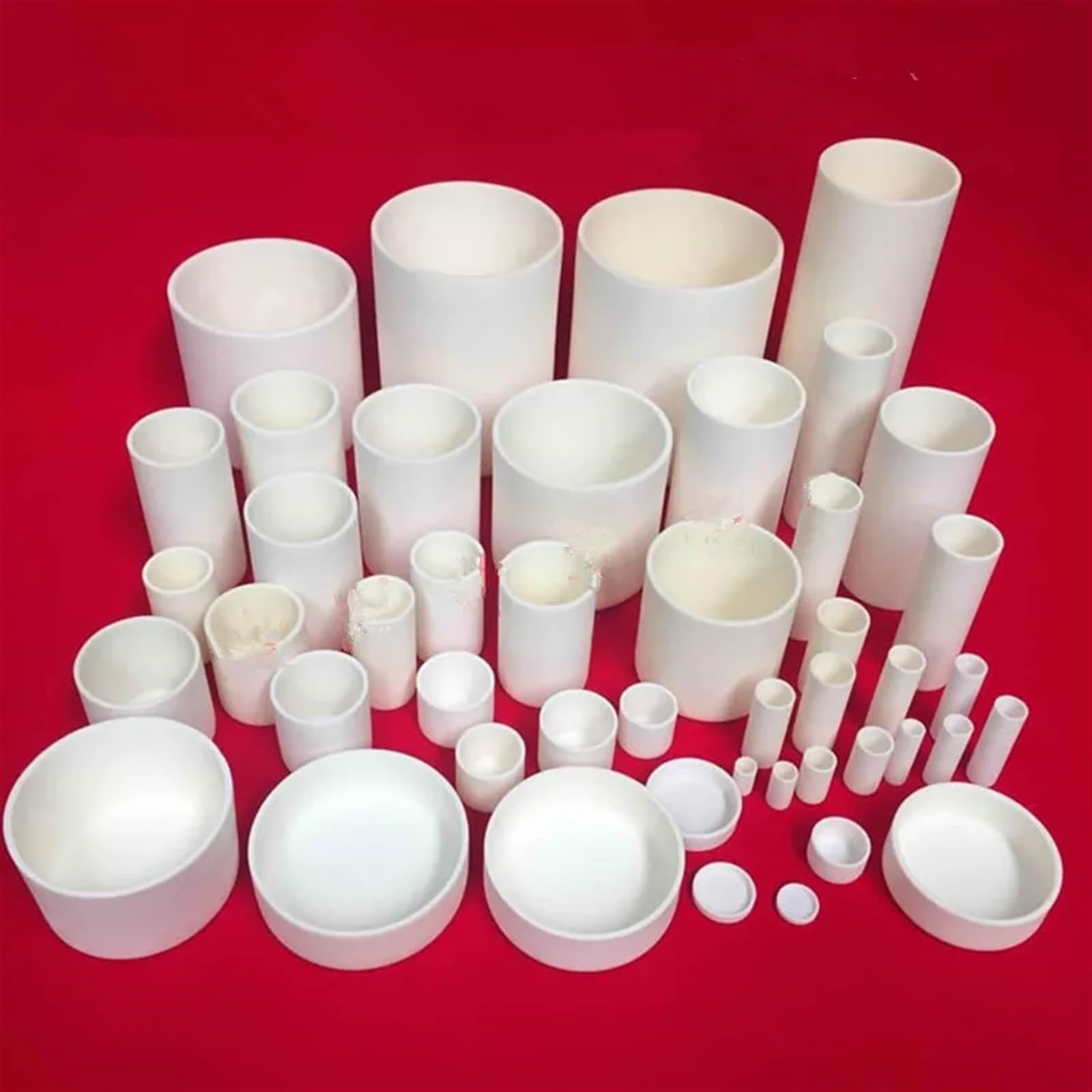 Crisol de sinterización/crisol de corindón cilíndrico/crisol de alúmina al 99%(400ml 66x150mm)