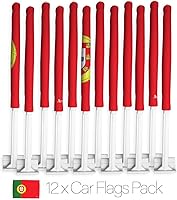 Vista 172 de Bandera de Estados Unidos con poste para coche, bandera para carros, 2 unidades, bandera de América, capó para auto, 4 de julio, decoración